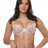 YANDW sexy femmes soutien-gorge dentelle florale broderie transparent ultra mince 70 75 80 85 90 95 100 A B C D E F EU US UK taille Standard 2106232849