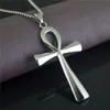 Neues Außenhandel Mode Accessoires Einfache glänzende alte Ägypten Cross Titanium Stahl Anhänger Halskette Hanging Ornamente Stn8312488848