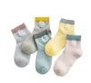 10 paren veel kinderen korte sokken mode sport sokken ademend katoen kinderen sox lente zomer herfst dunne mesh sok casual schattige soxs