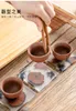 Underlägg Ceremony Saucer Cup Matharts Solid Trä Kung-Fu-Tea Set Creative Isulation Placemat Mats Pads