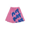 Girls' Casual Short Skirt 2021SS Spring and Summer BC Children's Cute Color Matching Graffiti Print Long Skirt 210331