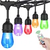 Waterproof Heavy Duty Outdoor RGB LED String lights Connectable Festoon for Party Garden Christmas Holiday Garland Cafe 211104