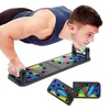 9 in 1 Push Up Rack Board Men Women Comprehensive Fitness Exercise Push-up Stands Body Building Sport Home Gym Workout Equipment X0524