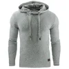 Våren män hooded långärmad hoodies varm solid hooded tröja fitness hoodies män tye färg sweatshirt 210515