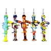 Unique style silicone Nectar nector Collector kit Concentrate smoking Pipe Titanium Tip Dab Straw Oil Rigs