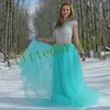 Sexy Two Piece Side Split Prom Dresses Scalloped cap Sleeves Crystal Lace Evening Gowns Soft Tulle See Through Women Party Dress