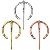 Anstecknadeln, Broschen Retro-Wikinger-Broschenkollektion Twisted Knotted Fibula Cloak Pin Penannular Pins Shawl Style