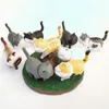 9 pcs mignon mini modèle d'animation PVC Figures de poupée de chat jouet individualité créative artisanat Ornements de tableau de bord Balcon Decoration 7602542