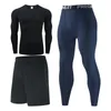 Survêtements pour hommes Sous-vêtements thermiques d'hiver Hommes Long Johns Ensembles de plein air Coupe-vent Sports Fitness Vêtements Top Qualité Couleur Solide Set Costume