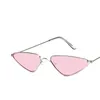 Sonnenbrille Vintage Triangle Cat Eye Frauen sexy Retro kleine Metallrahmen Spiegel Branddesigner Feminino Cateye Brillen 323d