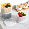 キッチンストレージ組織の格子新鮮なキープボックス冷蔵庫フルーツと野菜排水調味料