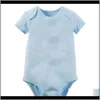 Tute pagliaccetti Abbigliamento Baby Kids Maternità Drop Delivery 2021 Pagliaccetti Grandi tute all'ingrosso 100% cotone Classe A Tinta unita Corto