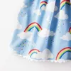 Little maven Dress Girls Sleeveless Dress Rainbow Pattern Baby Summer Party Dresses Toddler Clothing Animal Princess Dress 210908
