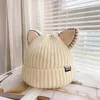 Kulakları ile Sevimli Şapka Sıcak Kadın Kap Örme Kış Kedi Skullies Şapka Kış Kadın Açık Beanies Şapka Panama Lady Cap 019