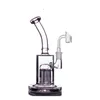 10inch Glass Bongs Arm tree Perc Recycler Bubbler Hookahs Smoking Shisha Water pipe With skull oil burner pipe and banger nail dhl free