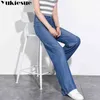 Jeans vintage pour femmes pantalon femme lâche large jambe féminine jean femme grande tailles pantalon hétéro