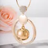 Gold Ball Circles Pendants Necklace European Personality Elegant For Women Collares Mujer Jewelry Gifts Pendant Necklaces