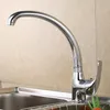 Keukenkraan Swivel Solid Zinklegering Mixer Koud en Hot Tap Single Hole Water Tap