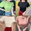 Plus Size Fashion T Shirt op All-Match ee Loose Pink Women ees - Short Sleeve Round Neck Summer Female 210507