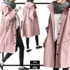 Automne décontracté manteau à capuche manteaux simple boutonnage loisirs couleur unie classique longue Trench manteau x-long femme coupe-vent