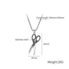 Pingente colares tesoura colar para homens aço inoxidável 2021 jóias originais engraçado emo-gordo coreano