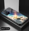 Luxury Starry Sky Fodral för Xiaomi MI 11T Pro Hard Temperat Glass Back Telefon Omslag Xiomi MI 11T Anti Scratch