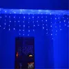 1 ST 4M * 0.6 M Gordijn String Lights 96 LED's Blauwe Multi Color White Party Decoratieve Bruiloft Licht Home Tuin Muur 110/220 V LED-stroken