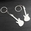 Keychains Fashion Guitar Key Chain Metal 5 Colour KeyChain Cute Musical Car Ring Silver Color Pendant For Man Women Party Gift Miri22