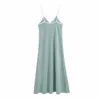 Sundresses Women Green Beach Slip Knitted Long Dress Woman Summer Backless Jersey Sheer Ladies Dresses Casual Vestidos 210430