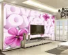 Bakgrundsbilder som bor 3d tapet kärlek alfabetet rosa blommor anpassade romantiska interiör HD silke
