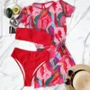Maillot de bain femme 3 pièces maillot de bain femme 2022 Bandeau Bikini avec jupe Biquini Push Up maillot de bain maillots de bain femme natation