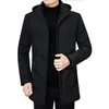 Veste d'hiver Hommes Parkas à capuche Manteau chaud Épaissir Zipper Outwear s s Marque Rembourré 211129