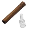Accessoires pour fumeurs 98mm Herb Grinder Pipe à tabac en verre en bois créatif avec buse amovible en noyer Pipes droites portables pour fumer au bord de la mer T2I52692