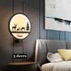 ブラックモダンなLEDウォールランプのための居間のベッドサイドライト寝室Lustres Leds Sconce Light Decoの壁を照明220V 110Vクールホワイト