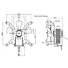 Replacement Induction Fan Motor Part For Pit Electric Wood Pellet Smoker Grill Storage Bags