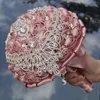 Decorative Flowers & Wreaths Bling Diamond Brooch Bride Wedding Bouquet Jeweled Tassel Crystal