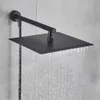 Chrome Ultrathin Rainfall Shower Head Wall Mounted Arm Bracket Bar 150cm Shower Hose Bathroom Faucet Set