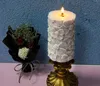 Altre arti e mestieri Onda cilindrica candela profumata stampo in silicone DIY rose gesso ornamenti diffusore pietra cilindrica abrasiva