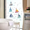 Wall Stickers Sail Cartoon Stickers, Children's Room Kindergarten Decoration, Bathroom Glass Wallpaper, Home Decoration Stickers.