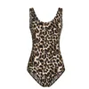 Vrouwen Vintage Sexy Luipaard Print Bodysuits Dames Mode Mouwloze Backless Dier Patroon Playsuits Casual Body Chic Tops 210419