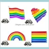 Pins Brooches Jewelry Rainbow Lgbt Brooch Cartoon Heart Flag Sheep Mouse Enamel Lesbians Gays Pride Badge Lover Clothes Lapel Pin Gift