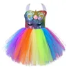 INS rainbow Unicorn girls dresses+headband 2pcs sequin tutu girls dress baby princess dress Holiday Party dresses Christmas dresses 747 V2