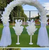 2,5m de metal de metal arco arco decoração artificial flor de cerejeira diy casamento arco fundo decoração estrada guia flor