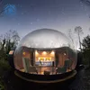 3 4 5 Meter Outdoor Rental Camping Clear Transparent Inflatable Crystal Bubble Tent / Giant Dome Tent With Tunnel