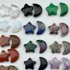 Maan en Star Shaped Standbeelden Natuurlijke Crystal Stone Colorfull Mascotte Meditatie Healing Reiki Gemstone Gift Room 4614 Q2