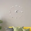 Relógios de parede Clock Metal Quartz Watch 3D DIY Big acrílico Espelho Espelho Modern Anegilha Decoração Home Drop