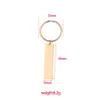 Fnixtar 10st Strip Bar Keychain Mirror Polish Rostfritt Stål Stämpling Blank Keychain För DIY Beställnings- Namn Graver Taggar Keychain G1019