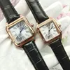 Unisex kol saati kuvars hareketi erkek izle kadın saatler deri kayış sıçrama su geçirmez elbise kol saatleri analog saat sevgilisi için rahat Montre De Luxe