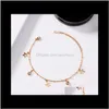 Drop Delivery 2021 Jeworna Korean Boho Starfish Women Foot Chain Jewelry Anklet Armband Femme Cheville Bijoux Pulseras Rose Gold Anklets Job
