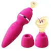 Massageartikel Upgrade 7 -Geschwindigkeits -Klitoris -Sauger Vibrator Blowjob vibrieren sexy Spielzeuge für Frauen mit zwei Kopf oraler Licking Clitoris Nipppl299t